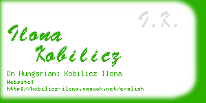 ilona kobilicz business card